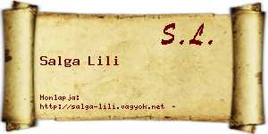 Salga Lili névjegykártya