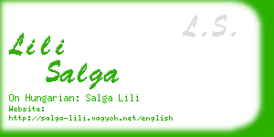 lili salga business card